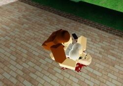 robloxian, roblox, 1boy1girl, black_male, blood_on_ground
