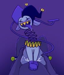 anon, jevil_(deltarune), deltarune, anonymous, 1boy