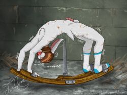 tsukuyomibloom, anthro, ball_gag, blindfold, bondage