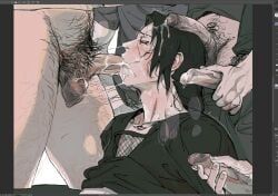 uchiha_itachi, naruto_(series), blowjob, gangbang, gay