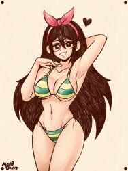 artist_(omori), omori, marodraws, bikini, black_hair