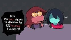 kris, kris_(deltarune), kris_dreemurr, nubert, ralsei