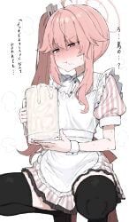 natsu_(blue_archive), blue_archive, kumiyabe, 1girls, apron