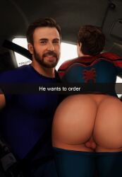 captain_america, chris_evans, peter_parker, spider-man, spider-man_(tom_holland)