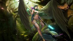 gaia_(league_of_angels), league_of_angels, 1girls, female, navel
