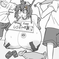 original_character, original, hingnu_chan, about_to_be_raped, baseball_bat