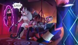 blitzo_(helluva_boss), loona_(helluva_boss), octavia_(helluva_boss), stolas_(helluva_boss), helluva_boss