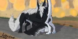 ender_(endermoonfur), penumbra_(penumbra.loran), mythology, 4_toes, animal_genitalia