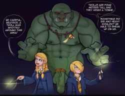 beatrice_haywood, penny_haywood, troll_(harry_potter), harry_potter, harry_potter:_hogwarts_mystery