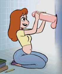 yunowut, 1boy, 1girls, big_penis, clothed