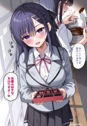 original, ikura_nagisa, black_hair, black_ribbon, black_skirt