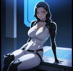 miranda_lawson, mass_effect, azgagamedev, big_breasts, black_hair