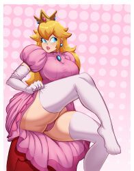 princess_peach, mario_(series), nintendo, mesiasart, 1girls