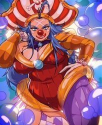 buggy_the_clown, one_piece, kiito.illust, chubby_female, clown