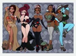 boba_fett_(cosplay), darth_vader_(cosplay), isabela_madrigal, megara, mira_nova