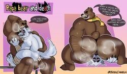death_(puss_in_boots), papa_bear_(puss_in_boots), dreamworks, puss_in_boots_(franchise), soulcanela