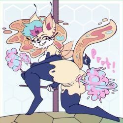 queen_bee-lzebub_(helluva_boss), hellaverse, helluva_boss, zaffyx, anthro