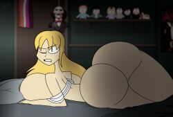 youtube, la-artist322_(artist), 1girl, annoyed, annoyed_expression
