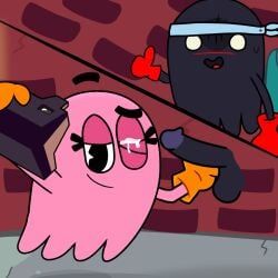 fan_character, mark_(pac-man_oc), original_character, pinky_(pac-man), pinky_(pac-man:_snack_breaks)