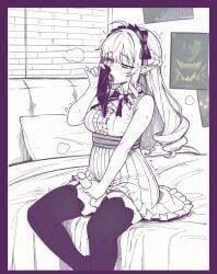 vivian_banshee, zenless_zone_zero, caffichai, 1girl, ahoge