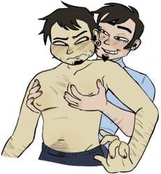 dan_vs., breasts, dan_mandel, groping, groping_breasts