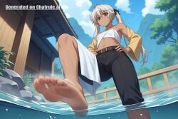 sora_kasugano, yosuga_no_sora, 1girl, barefeet, bath