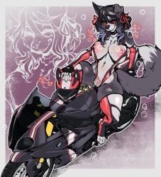 avante92, 1girls, anthro, areola, biped
