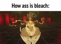 shihouin_yoruichi, bleach, bleach:_the_thousand-year_blood_war, 1girls, alternate_ass_size