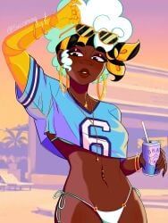 gta_vi_cover_girl, maisie_(brawl_stars), brawl_stars, 1girls, amputee