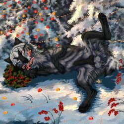 msdeadsoul, anus, black_body, black_fur, black_nose