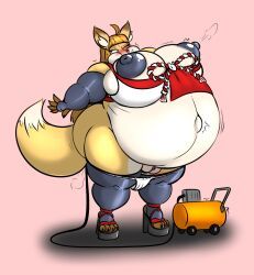 miko_(fugubarakun), dragonfron, air_compressor, air_inflation, anthro
