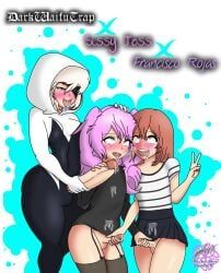 darkwaifutrap, francisco_rojas, 3boys, balls, balls_under_clothes
