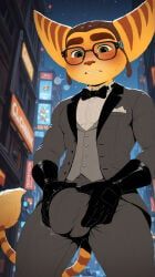 ratchet_(ratchet_and_clank), ratchet_and_clank, promagentis, 1boy, alternate_costume