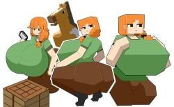 alex_(minecraft), minecraft, casualdemo, gothic_taco, 1girl