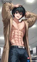 nagumo_yoichi, sakamoto_days, torri1, 1boy, abs
