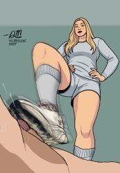 original_character, docmartenspls, 1boy, 1girl, athletic_female