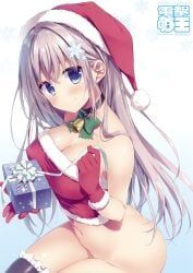 christmas, dengeki_moeou, original, ryohka, 1girls