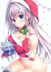 christmas, dengeki_moeou, original, ryohka, 1girls