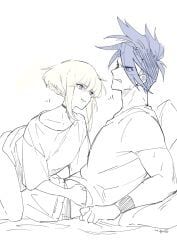 galo_thymos, lio_fotia, promare, 1femboy, 2boys