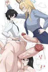kanna_(blue_archive), blue_archive, fidget4827, 1boy, 1futa