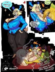 carol_holiday, kris_(deltarune), noelle_holiday, susie_(deltarune), deltarune