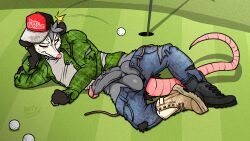 arty_the_frog, american_opossum, annoyed, anthro, artist_name
