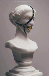 oliver_marinkoski, ball_gag, bondage, gold, gold_ball_gag