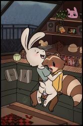 chillhop_raccoon, muffinlewds, anthro, ass, balls