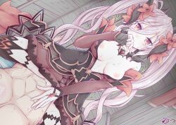 charlotta_(dragon_star_varnir), dragon_star_varnir, k_(nura-rikuo), 1boy, abs
