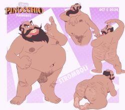 stromboli, disney, pinocchio, flashgritz, 1boy
