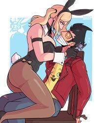 sylvia_christel, travis_touchdown, no_more_heroes, loggus_doggus, blonde_hair