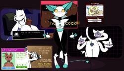 alphys, carol_holiday, clover_(deltarune), tasque_manager_(deltarune), toriel