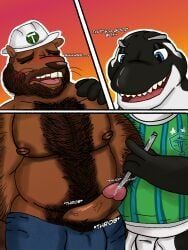 onikuma_(artist), alternate_species, anthro, anthrofied, aquatic