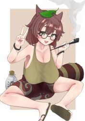 mamizou_futatsuiwa, touhou, shinonome_zakuro, 1girl, 1girls